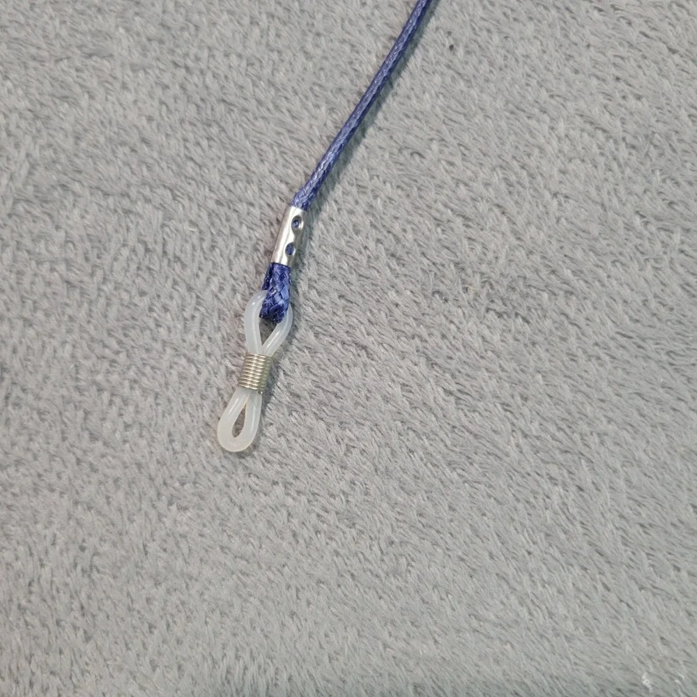 Eyeglass‎ Chain Unisex OS Navy Blue Braided Cord Strap Lanyard Sporty Preppy